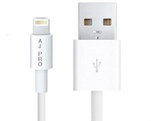 The iPhone 5 USB charger. The computer plug-in on the right is 0.50" wide.