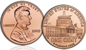 A one cent penny is 0.75" in diameter.