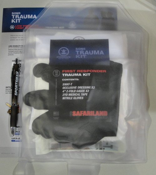 The Sons First Responder Trauma Kit is the largest kit I review, but does not offer too many advantages over the other two more compact trauma kits.