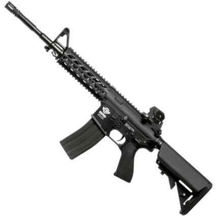 A G&G airsoft AR-15, made from metal, advertised on Amazon.com.
