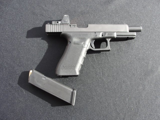 The other side of the Glock MOS pistol.