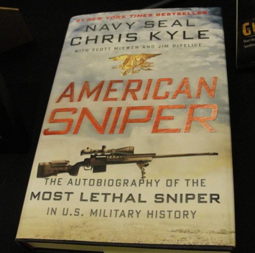 Chris Kyle's GA Precision Gladius on the cover of American Sniper.