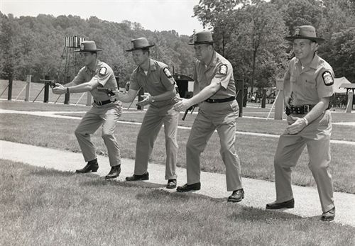 Police tactics and procedures do change, but we have to prevent change for political expediency alone. Police firearms training in the 1960's. (Photo from NRA).