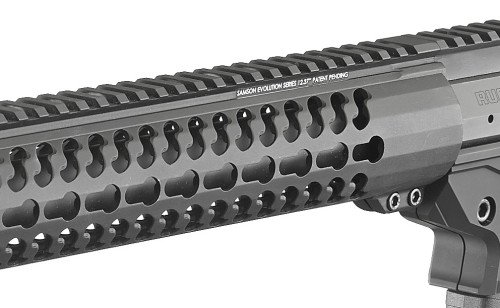 A Sampson Evolution key mod hand guard with full Picatinny rail is another great feature.