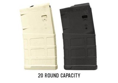 The Magpul PMAG 10 LR/SR 20-round magazines also come in black, and the new Magpul sand color.