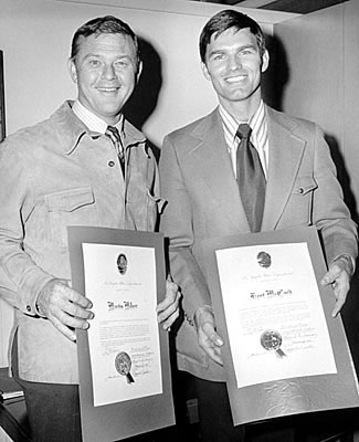 Milner and McCord receive commendations from LAPD. (photo from kentmccord.com)