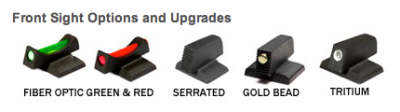 Some of the front sight options and upgrades.