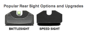 Some of the rear sight options and upgrades.