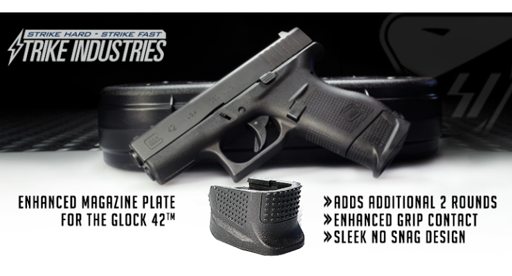 Strike Industries Enhanced Magazine Plate For Glock 42 +2 Rds