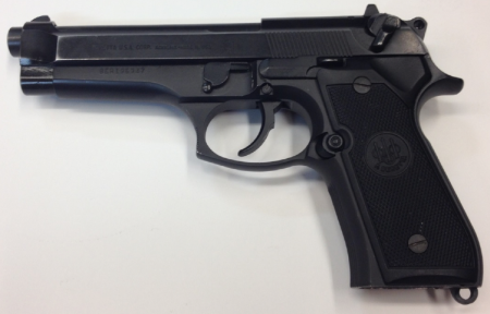 A LASD Beretta 92 (photo by LA County OIG).