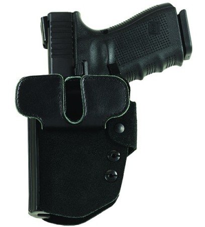 The dual Velcro belt attachments create a "tunnel" to secure the BlakGuard to the user's belt.