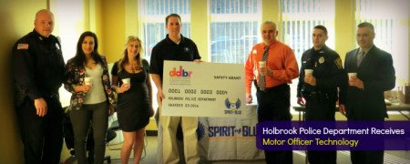 Holbrook Police receive grant for motor officer technology.