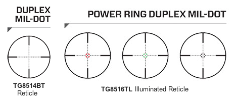 The TRUGLO Tru-Brite 30 Series reticles.