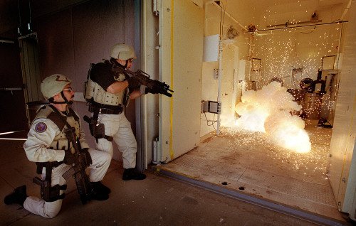 FSDD (flash bangs) can seriously injure or kill. Their use should be by specially trained personnel only (photo by sandia.gov).