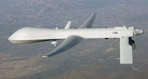 Perhaps the most famous military drone is the Predator, which can launch missiles and bombs in attacks (photo by military.com).