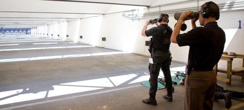 U.S. Secret Service Agents training on the USSS range (photo by Secret Service).