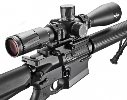 The Vudu 3.5-18x scope can mount to an AR-15, though this would not be the preferred police sniper rifle.