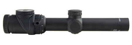 The Trijicon Accupoint TR25 series 1-6x24mm rifle scope uses a 30mm tube.