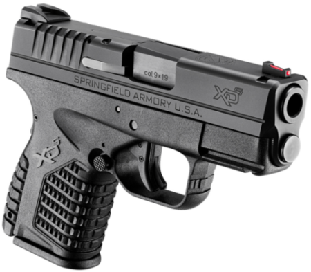 The Springfield XD-S with the flush 7-round magazine.
