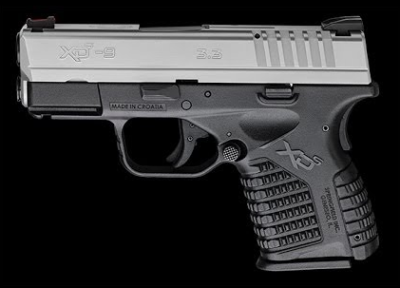 The Springfield XD-S 9mm also offers a 2-tone option with a stainless steel slide.