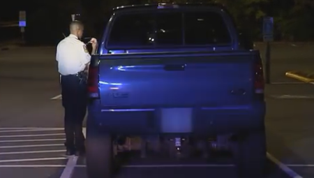 Officers should be wary of backlighting during a stop (photo by Fairfax County, VA Police).