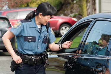 Moving to the A-pillar (angled pillar of windshield) is popular with some State Trooper agencies (photo from Seattle PD).