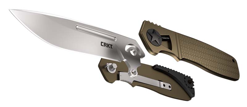 CRKT Homefront Disassembled into its major components