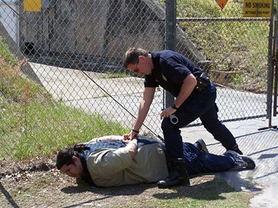 Not all arrests require such extreme measures (photo by U.S. Mint Police).