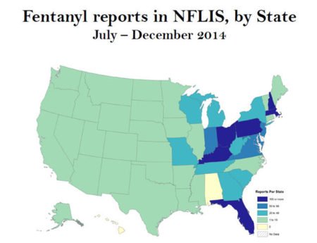 Fentanyl overdoses just 2 years ago (graph by DEA/CDC).