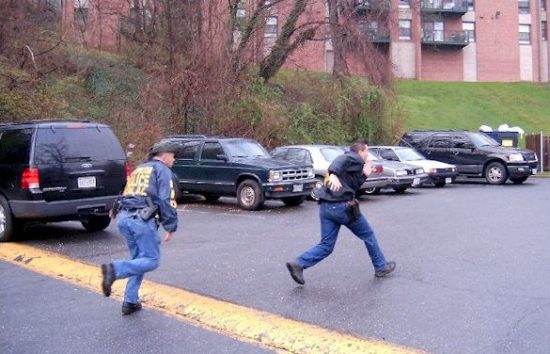 Foot pursuits are one of the most dangerous police activities (photo by U.S. Marshals).