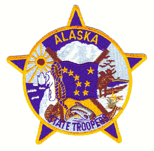 The patch of the Alaska State Troopers (photo from dos.alaska.gov).