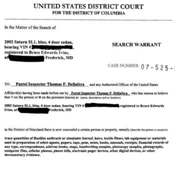Without consent, a search warrant is required for blood draws (photo by doj.gov).