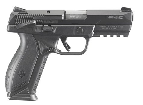 The Ruger American Pistol with manual safety lever.