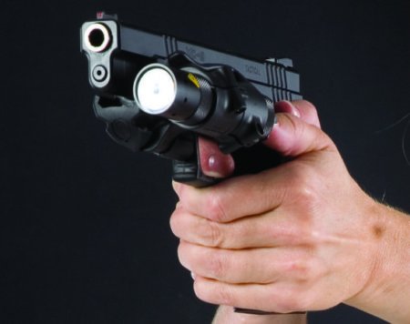 The Safariland RLS is a unique pistol-mounted light option.