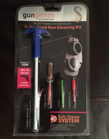 The Gungenics 4-piece Handgun Cleaning Kit.