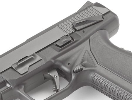 The RAP trigger safety bar is a great feature, but the slide lock lever could look better.