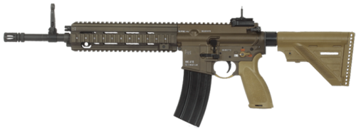 The HK 416 uses international Fire/Safe symbols.