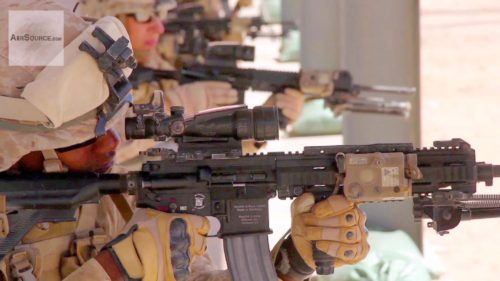 The M27 IAR (HK 416) appears to be here to stay with the Marines (photo from YouTube).
