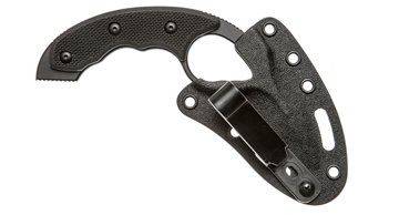 The Colonels kydex sheath establishes a very compact and concealable package.