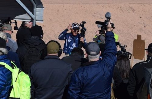 One does not simply interrupt Miculek when he's setting a new world record!