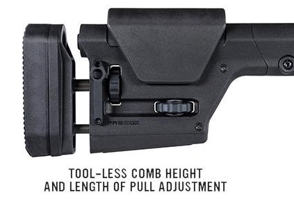 The tool-less LOP and height adjustments are made with turn knobs.