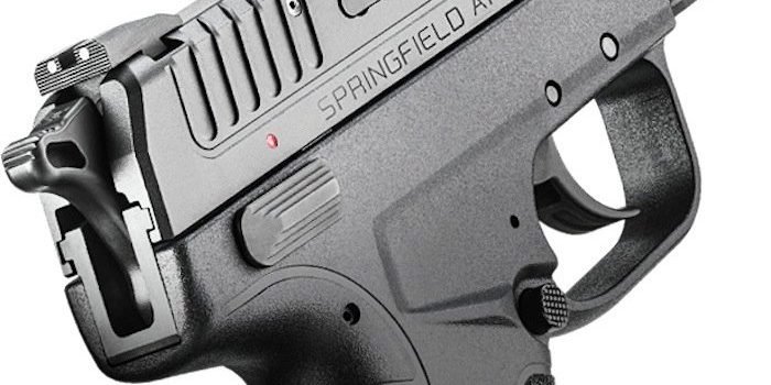 detail shot of safety on Springfield Armory XD-E